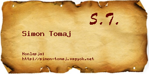 Simon Tomaj névjegykártya